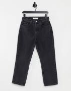 Topshop - Editor - sorte jeans med lige ben