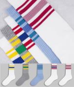 Topman - Pakke med 5 flerfarvede rørsokker-Multifarvet