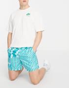Nike - Vævede shorts i akvamarin med logo og zigzag-print-Blå