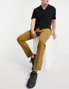 Selected Homme - Miles - Slim-bukser med fleksibel struktur-Brun