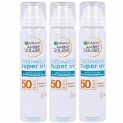 Garnier Ambre Solaire Over Makeup Super UV Protection Mist SPF50 75ml Trio