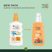 Garnier Ambre Solaire Kids' SPF50+ Water and Sand Resistant Sun Cream Spray 150ml