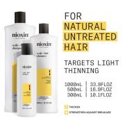 NIOXIN Scalp and Hair Thickening System 1 Shampoo for Natural Hair with Light Thinning 1L