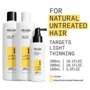 NIOXIN Scalp and Hair Thickening System 1 for Natural Hair with Light Thinning Loyalty Kit