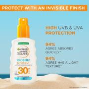 Garnier Ambre Solaire Invisible Protect Sun Protection Spray SPF30 Invisible Finish Sun Cream Spray 150ml