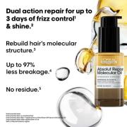 L'Oréal Professionnel Absolut Repair Molecular Shampoo 300ml, Hair Mask 250ml & Bi-Phase Hair Oil for Damaged Hair 30ml