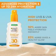 Garnier Ambre Solaire SPF 30 Hydra 24 Hour Protect Hydrating Sun Cream Spray With Vitamin E, 150ml
