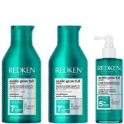 Redken Acidic Grow Full System Shampoo 300ml, Conditioner 300ml & Serum 100ml Bundle