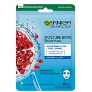 Garnier Moisture Bomb Pomegranate and Hyaluronic Acid Face Sheet Mask Trio
