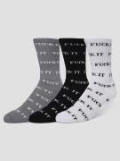 HUF Fuck It 3 Pack Socks mønster