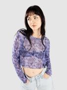 Santa Cruz Delfino Flower Mesh Crop Langærmet t-shirt