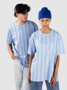 Urban Classics Printed Pinstripe T-shirt blå