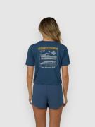Salty Crew Boat Shop Crop T-Shirt blå