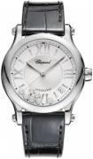 Chopard Dameur 278559-3001 Happy Sport Sølvfarvet/Læder Ø36 mm