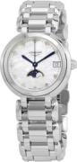 Longines Dameur L8.115.4.87.6 Primaluna Hvid/Stål Ø30.5 mm