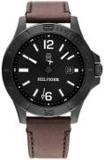 Tommy Hilfiger Herreur 1710530 Ryan Sort/Læder Ø46 mm