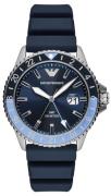 Emporio Armani Herreur AR11592 Diver Blå/Gummi Ø42 mm