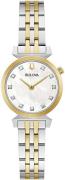 Bulova Dameur 98P202 Hvid/Gul guldtonet stål Ø24 mm