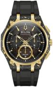 Bulova Herreur 98A328 Curv Sort/Gummi Ø44 mm