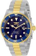 Invicta Herreur 33268 Pro Diver Blå/Gul guldtonet stål Ø42 mm