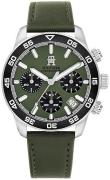Tommy Hilfiger Herreur 1792188 Th85 Grøn/Læder Ø41 mm