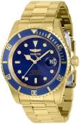 Invicta Herreur 8930OBXL Pro Diver Blå/Gul guldtonet stål Ø43 mm