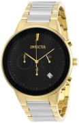 Invicta Herreur 29478 Specialty Sort/Gul guldtonet stål Ø43 mm