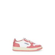 Vintage-inspireret Hvid Pink Lav Top Sneakers