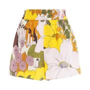 Big Flower Pull-Up Shorts