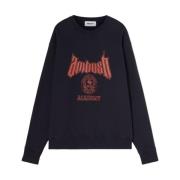 Blå Bomulds-Blend Sweatshirt