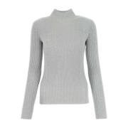 Lysegrå polyester blandet sweater