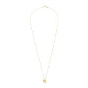 Gold necklace with monogram