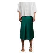 Satin Bias Cut Midi Skirt