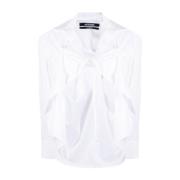Hvid Langærmet Skjorte, Opgrader Din Garderobe med Dette Smukke Stykke