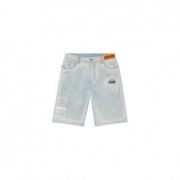 8000 Hammer Denim Shorts - Størrelse 31, Medium Grå/Hvid