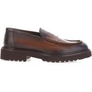 Mørkebrune flade sko