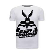 T-shirt med tryk Fast and Furious
