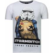 Stormbitch Rhinestone - Herre T-Shirt - 5770W