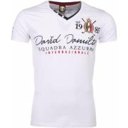 Italiensk T-shirt - Kortærmet Mænd - Broderet Squadra Azzura