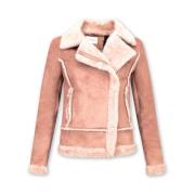 Biker Lammy Coat - Damesuedejakke