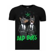 Bad Boys Pinscher Rhinestone - Herre T-shirt - 5774Z