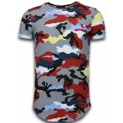 Camouflage Lang Pasform Skjorte Army - Herre T-Shirt - UP-T127P