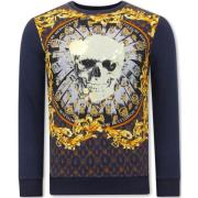 Herretrøje med Skull Strass - 3796 - Blant