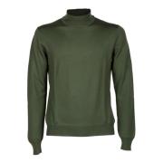 Militærgrøn Merinouldssweater