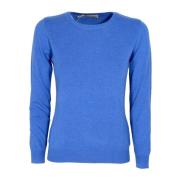 Slim Fit Cashmere og Uld Sweater - Produceret i Italien - Blå