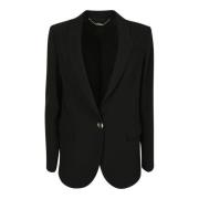 Sort Blazer med Spids Revers