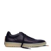 Navy Blue Premium Leather Sneakers