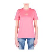 Pink Logo T-Shirt til Kvinder