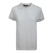 Hvid Bomuld T-Shirt med Logo