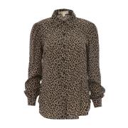 Silke Leopard Fantasy Skjorte